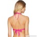 Becca by Rebecca Virtue Women's Wrapper Wrapped Banded Halter Bikini Top Flamingo B07DM9TL96